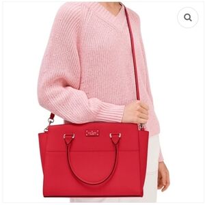 Kate Spade NWOT Grove Street Leather Lana Satchel Red